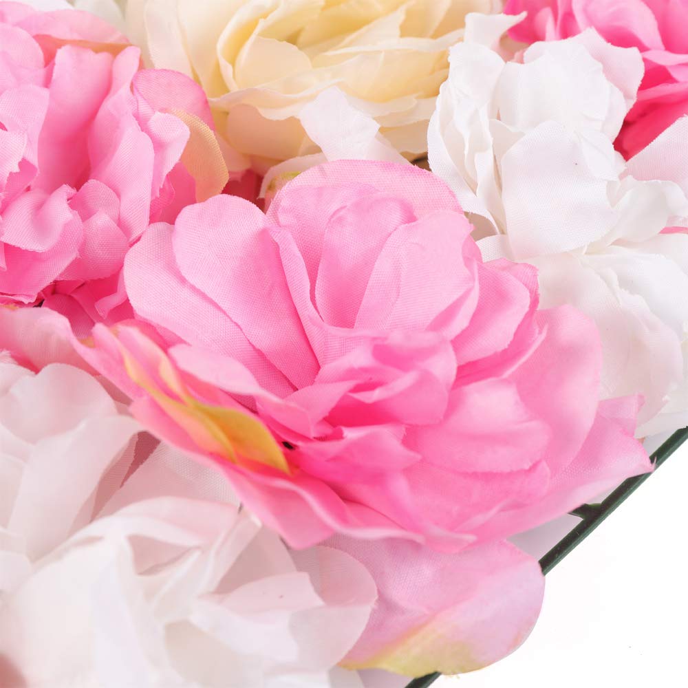 12 Stück Künstliche Blumenwand Hochzeit Blumen Paneele 40x60cm | Seidenstoff, Wandpaneele, Wanddeko Blumen, für Hochzeit, Valentinstag, Zuhause,Hintergrunddekoration