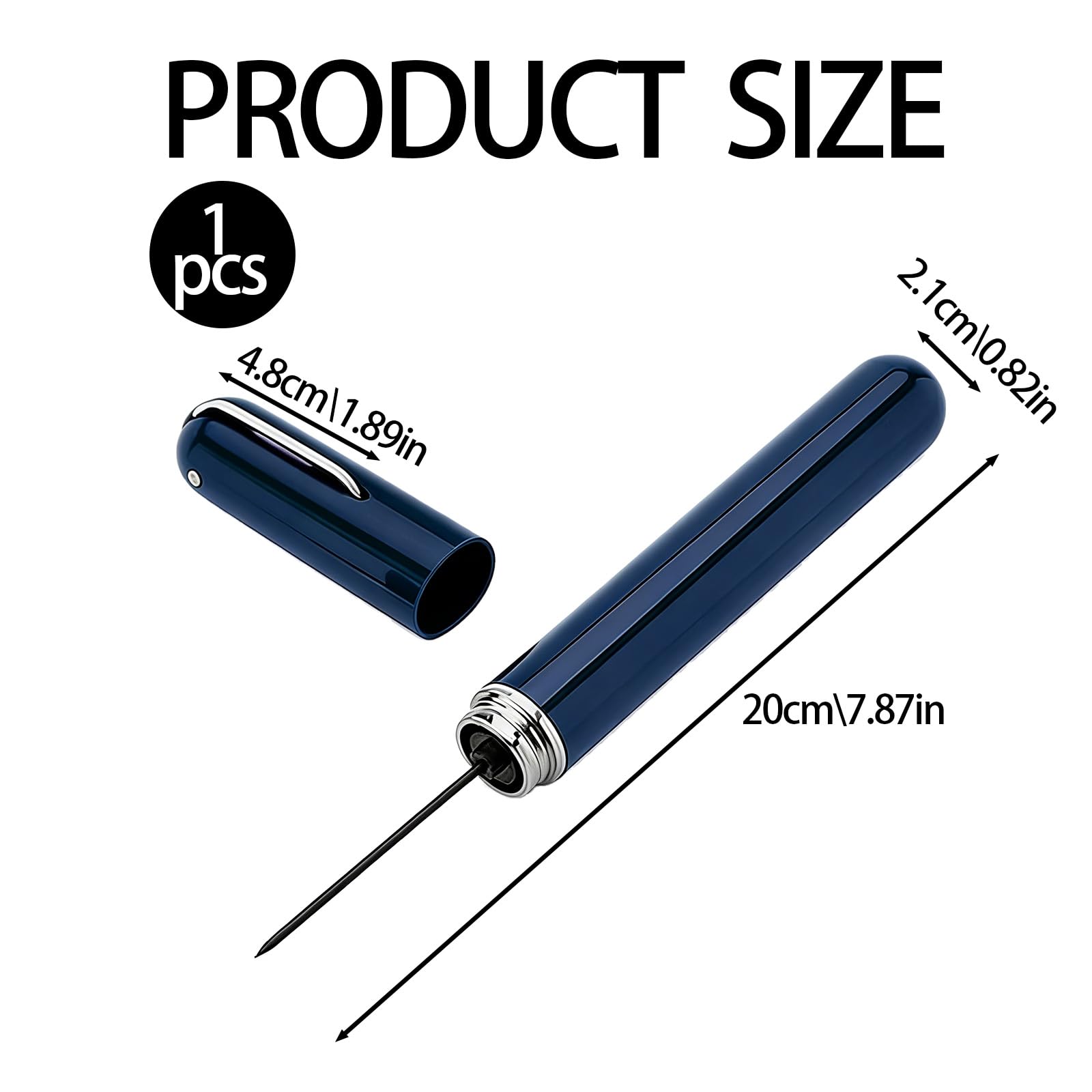 Sacacorchos bomba de aire con cortador de cápsulas – Abrebotellas a presión manual azul, set 2 en 1 profesional para casa, fiesta y regalo