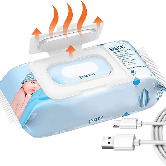 LITM Baby Wipe Warmer, USB Baby Wet Wipes Dispenser