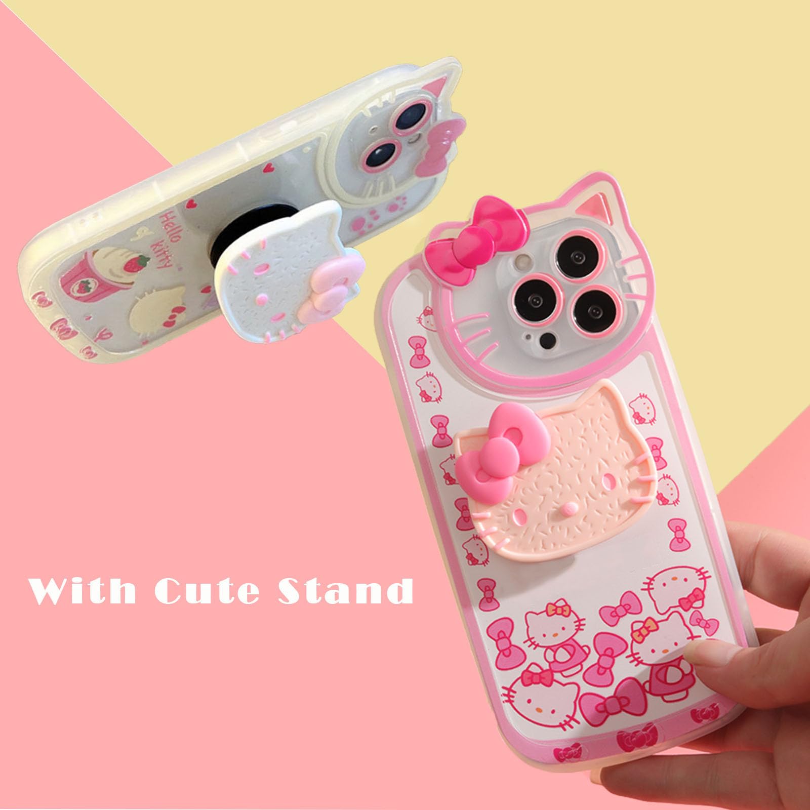 kity　iPhone14plus WZERTOIX Compatible with iPhone 14 Cute Cartoon Phone Case