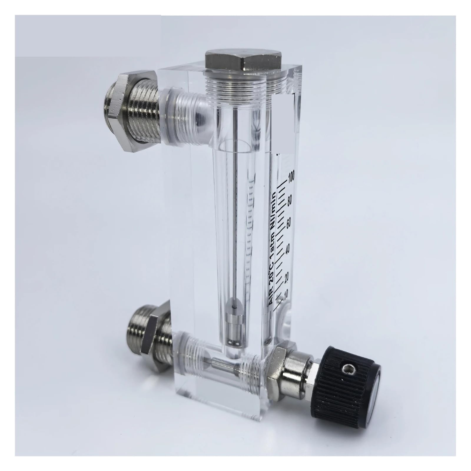 Lzm-6t Medidor de flujo líquido de vidrio orgánico 6-1000 ml/min Montaje en panel rotámetro ajustable para uso industrial de laboratorio