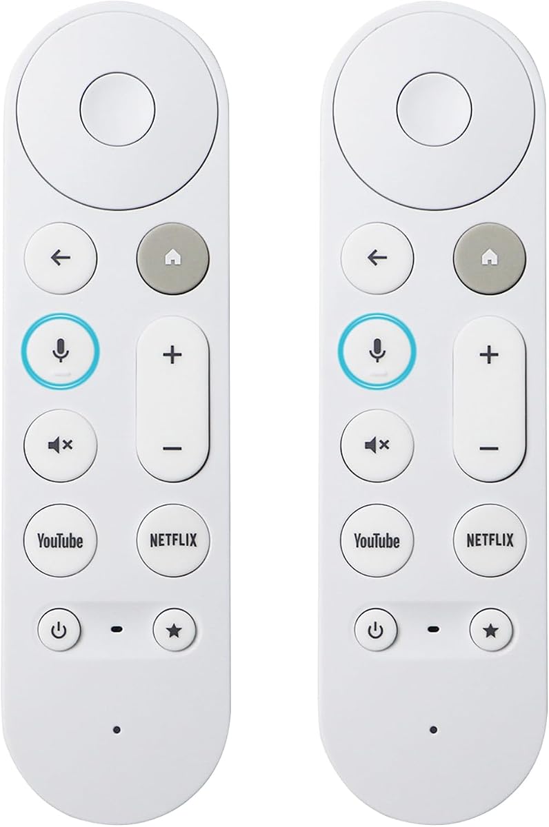 2 Pack New Replacement Google TV Streamer 4K Voice Smart Remote Control, Voice Search Remote with Buzzer, Compatible with Google Streamer 4K, Chromecast Google TV