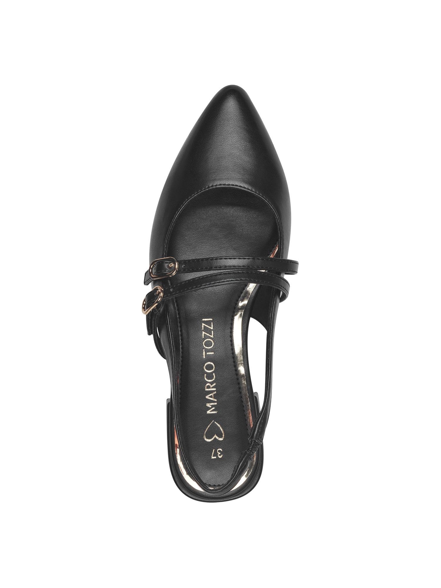 Marco Tozzi Damen Ballerinas weiches Feel Me Fußbett weiches Innenfutter Vegan Spitz