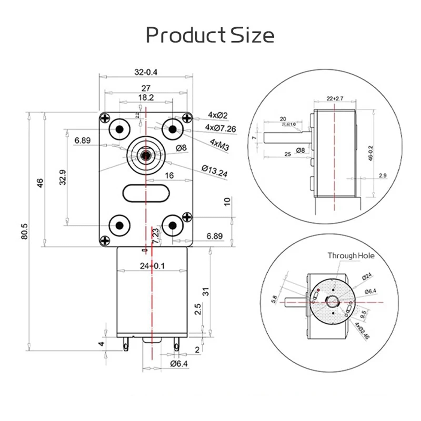 JGY370 Motor de Engranaje helicoidal DC 12V 8MM D7 Eje Reductor Caja Cambios 6V 24V Longitud inversa autoblocante 25MM Micro Baja Velocidad 1 Uds(2RPM,24V Bracket Motor)