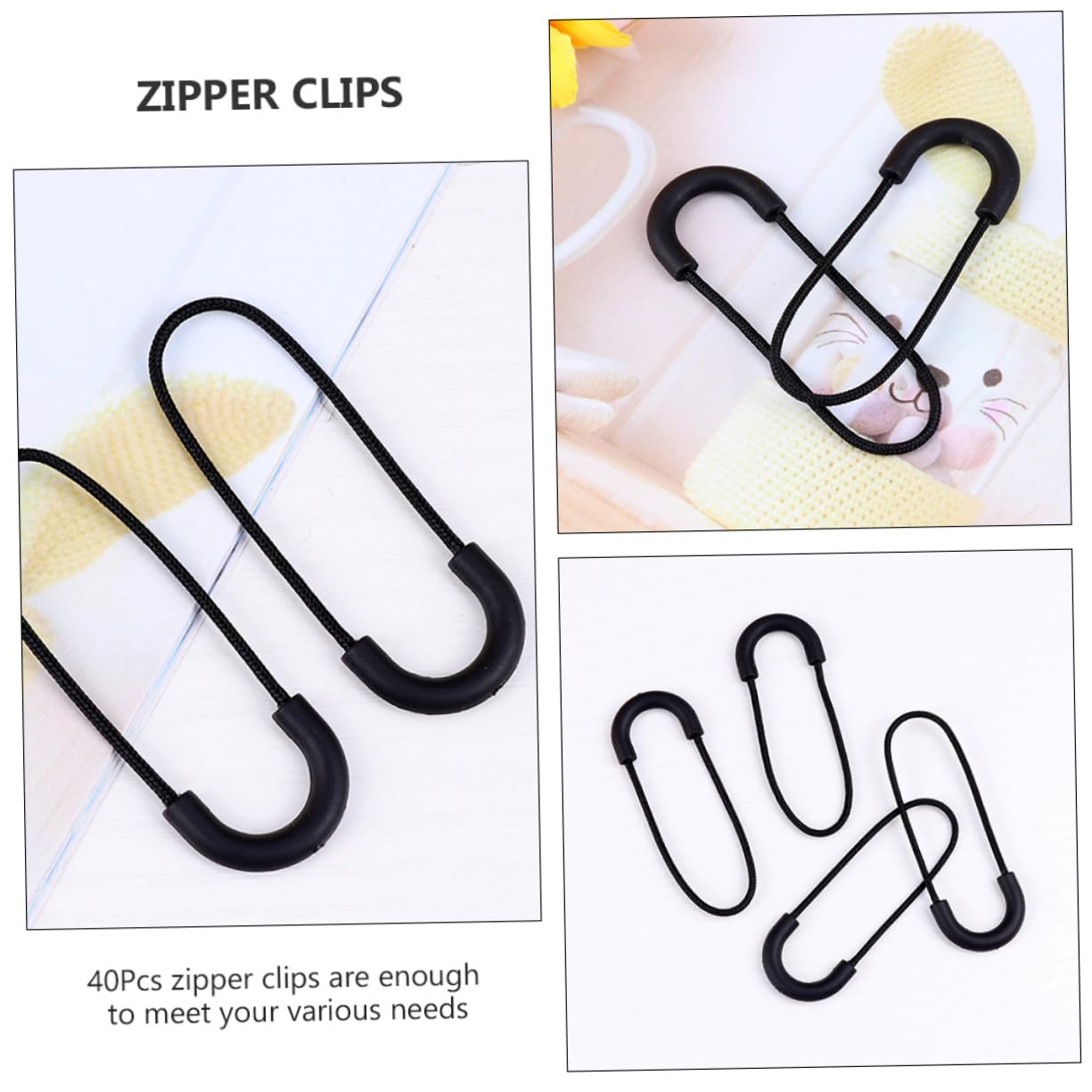 SHINEOFI 10juegos Tiradores De Cremallera Semicirculares Para Ropa y Bolsas Kit De Reparación De Zipper Color Negro Para Mochilas Maletas y Prendas De Vestir