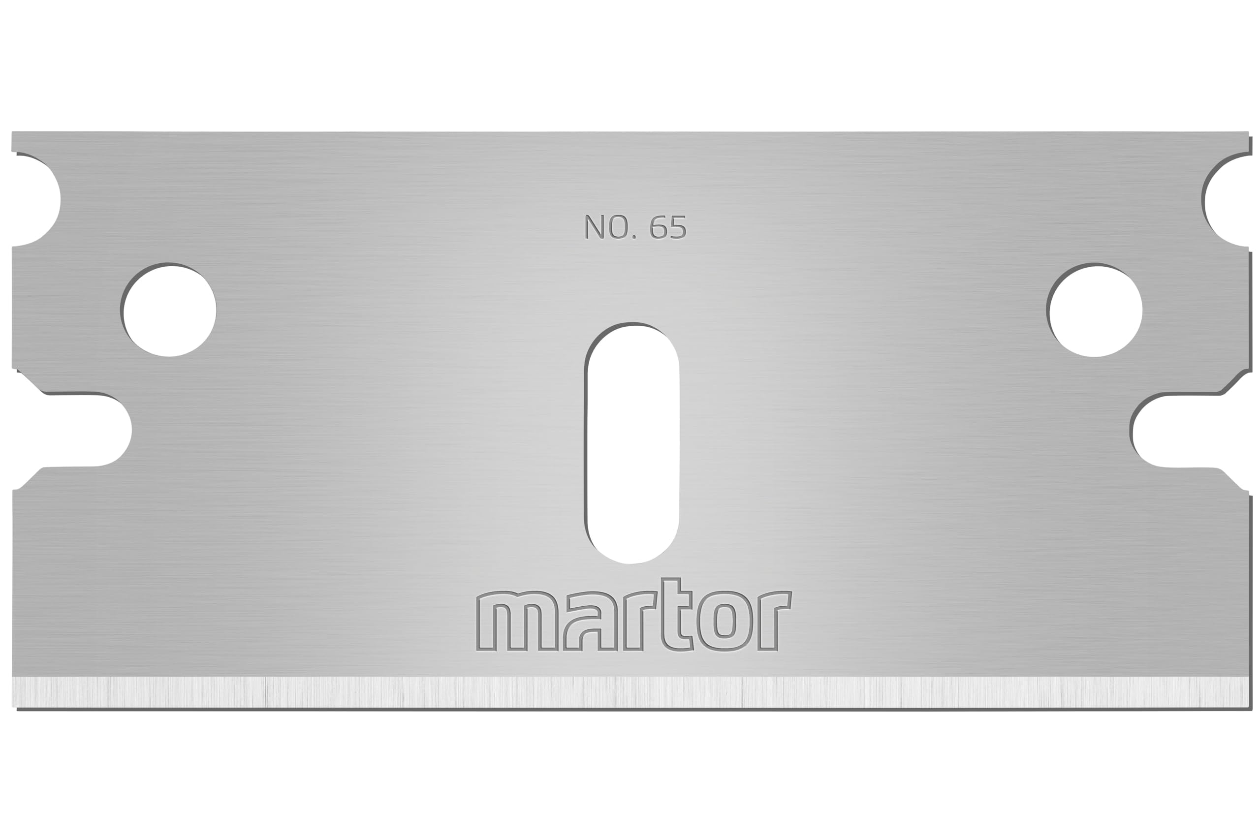 MARTOR 200 x Industrieklinge, Ersatzklingen Cuttermesser, Sicherheitsmesser, 18,7 mm, Scharf, Im Spender, 2-fach Nutzbar, Nr. 65