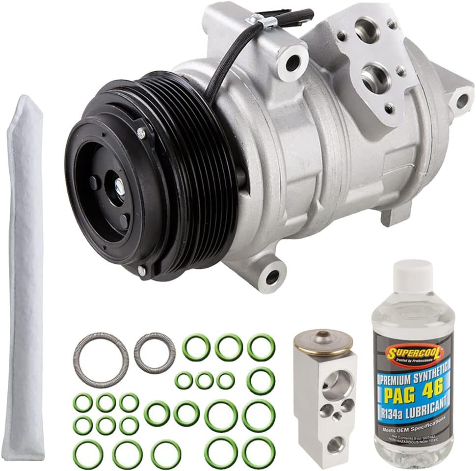 AC Compressor & A/C Kit For Ford Edge Lincoln MKX 2007-2010 - Includes Drier Filter, Expansion Valve, PAG Oil & O-Rings - BuyAutoParts 60-81411RK NEW