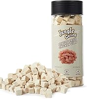 Jungle Calling Freeze-Dried Chicken Treats for Cats & Dogs - Grain-Free, Single Ingredient High Protein Cubes, Training Rewards 3.2oz