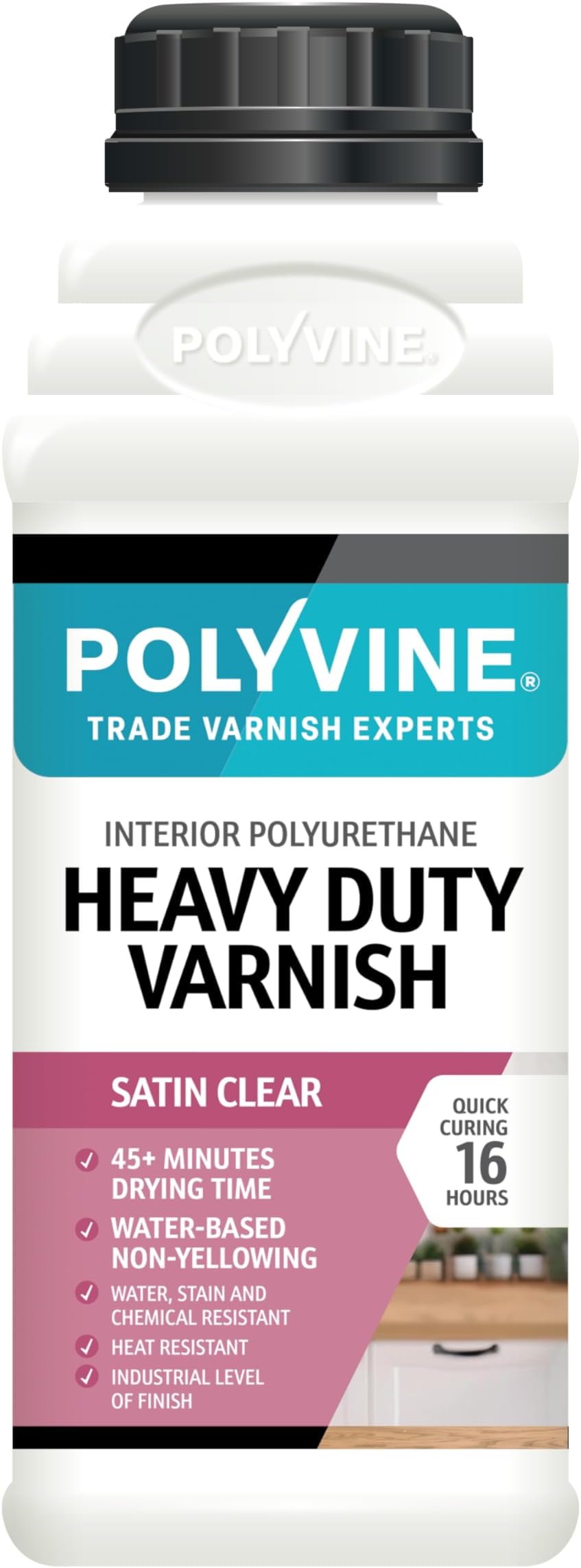 Polyvine Heavy Duty Interior Wood Varnish Satin 500ml