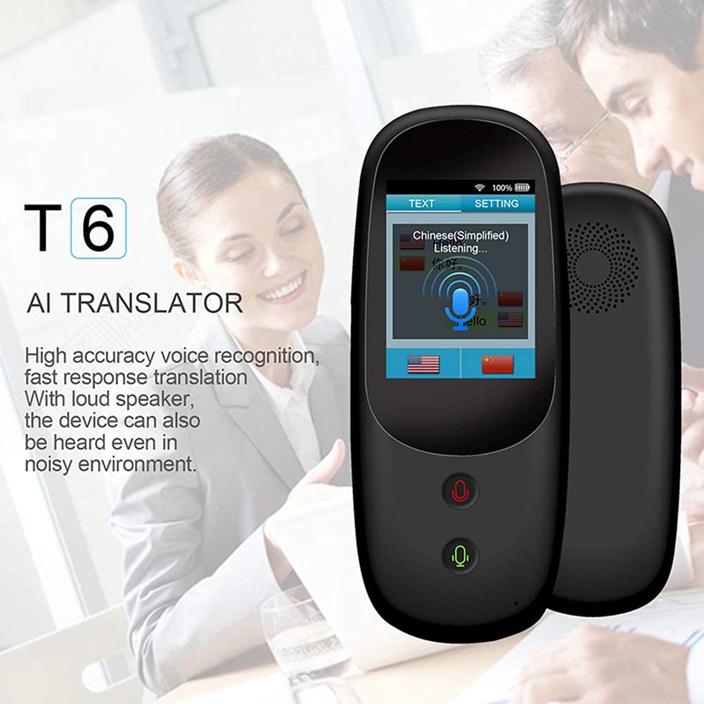 Dispositivo de traducción de idiomas inteligente, traducción bidireccional instantánea en 41 idiomas, con pantalla táctil de 2,4 pulgadas, para viajes, aprendizaje, negocios, Red Hello Yearn for