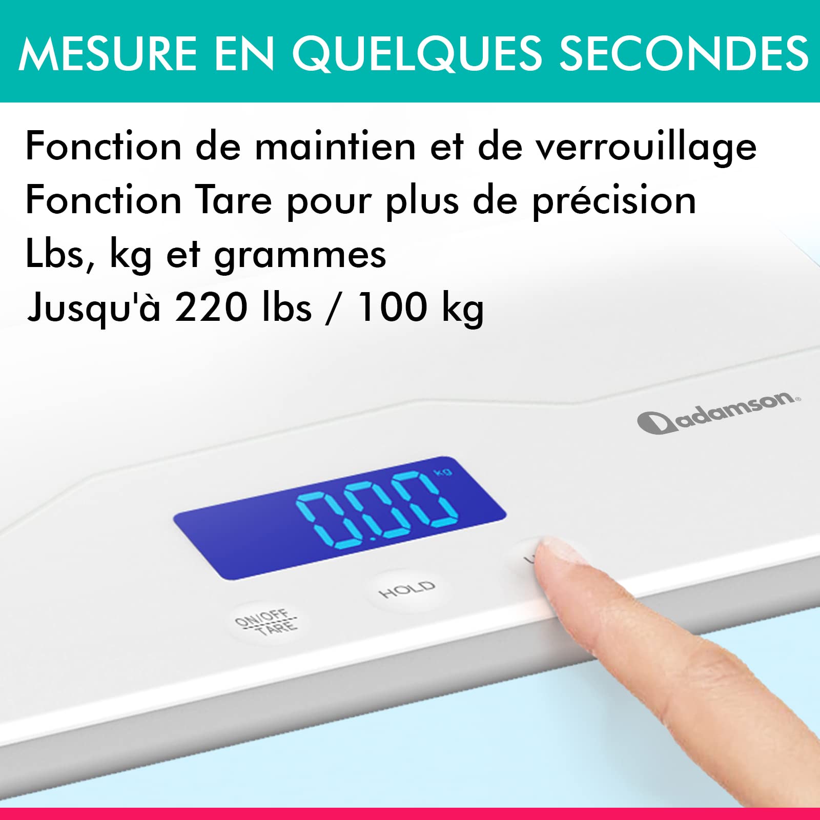 Adamson A50 Balance Numérique pour Animaux 100 kg