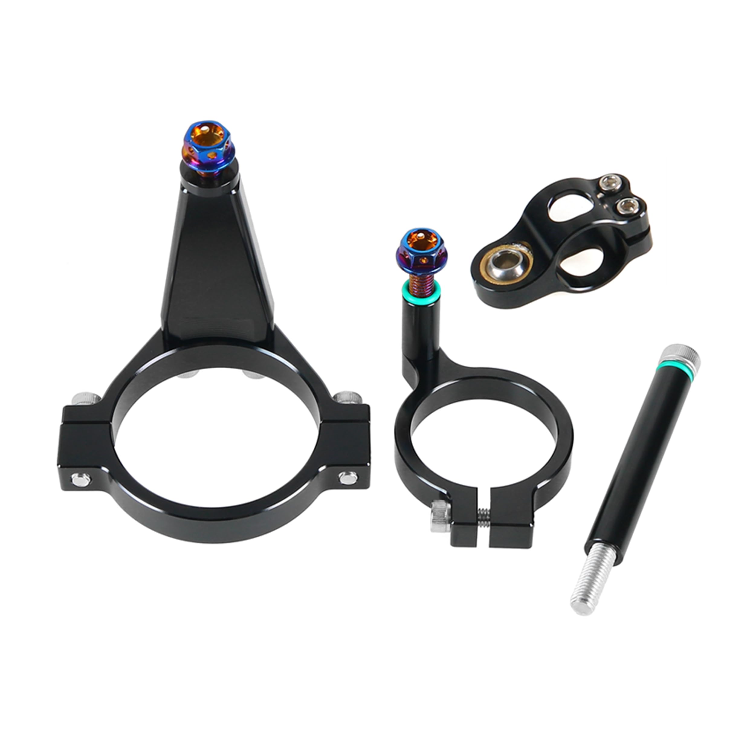 Motorcycle CNC Stabilizer Damper Complete Steering Mounting Bracket For ZX25R ZX4R ZX4RR ZX4R SE 2023-20245(Black)