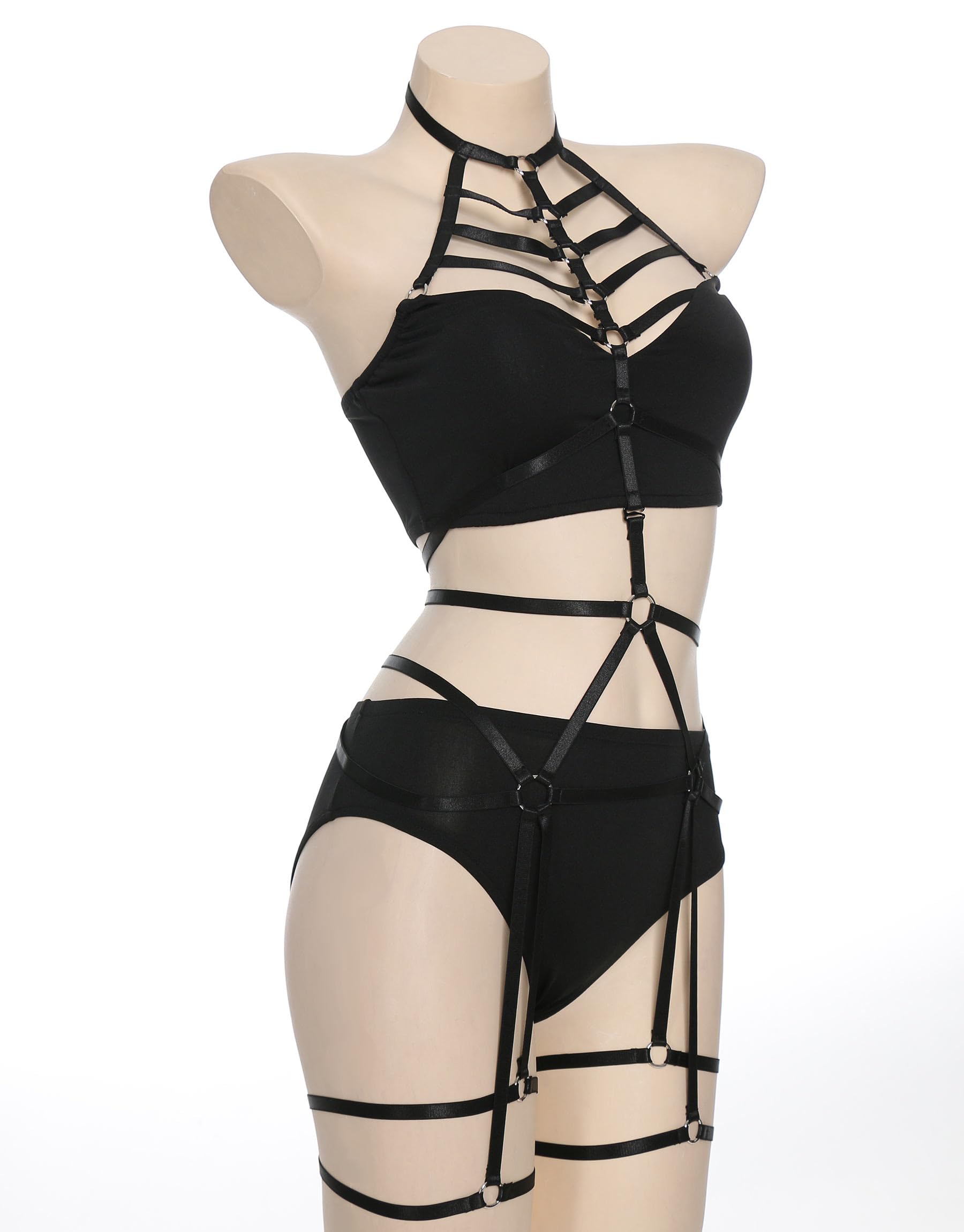 MEOWCOS Gothic Dress Set Vintage Top and Short with Chiffon Skirt