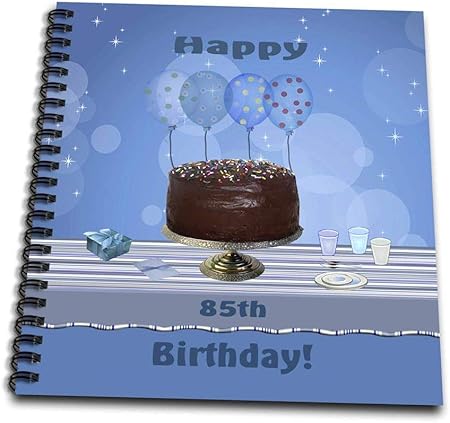 Amazon Co Jp バースデーデザイン 85th Birthday Party Withチョコレートケーキとブルーバルーン Drawing Book 4 By 4 Db 3 文房具 オフィス用品