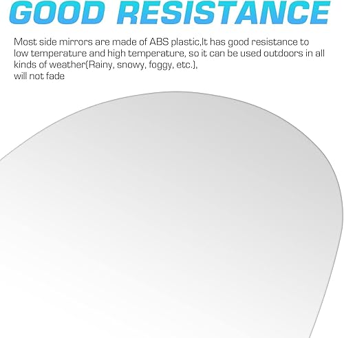 Miniatura 5 de Espejo convexo con calefacción lateral izquierdo del conductor, vista lateral, reemplazo para soporte para Volkswagen VW R32 EOS GTI Rabbit Jetta