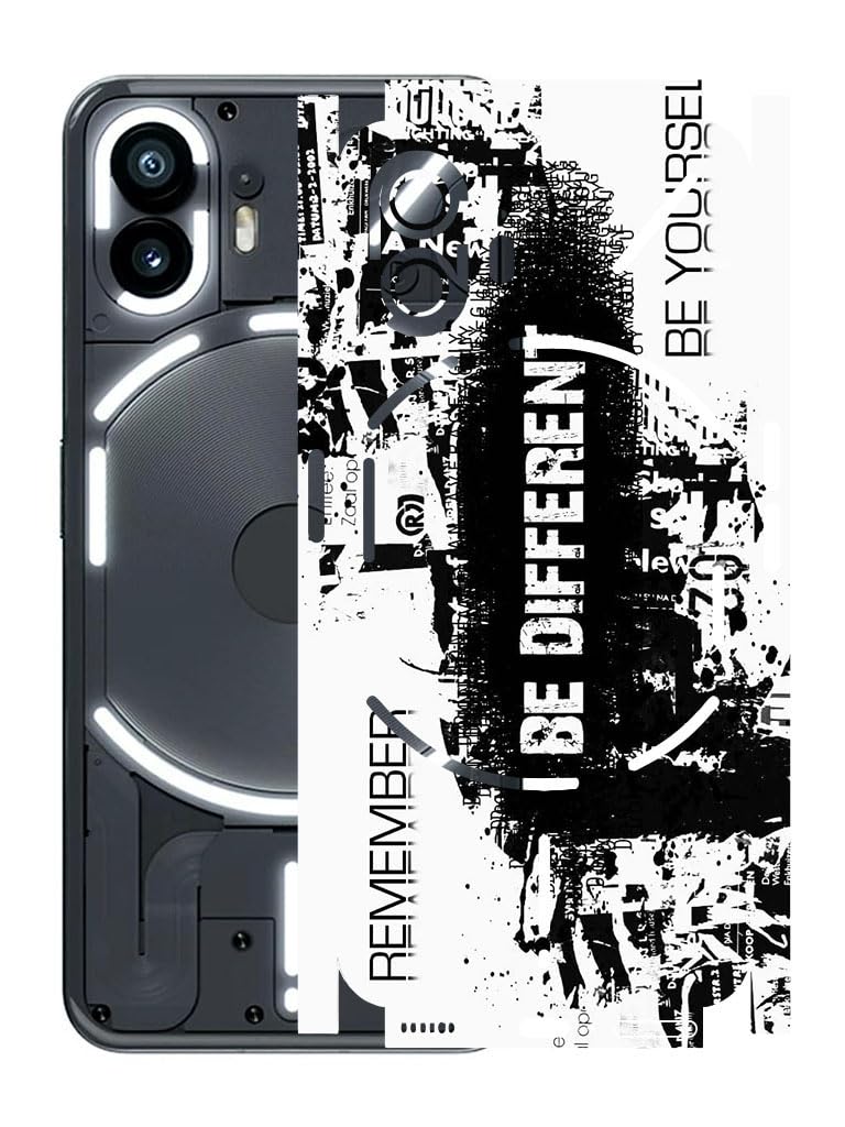 AtOdds - Full Body Back Screen Guard Protector Film - Lamination Wrap Skin Sticker for Nothing Phone 2 (5G) | Scratchproof Matte Finish (Design - Be Different)