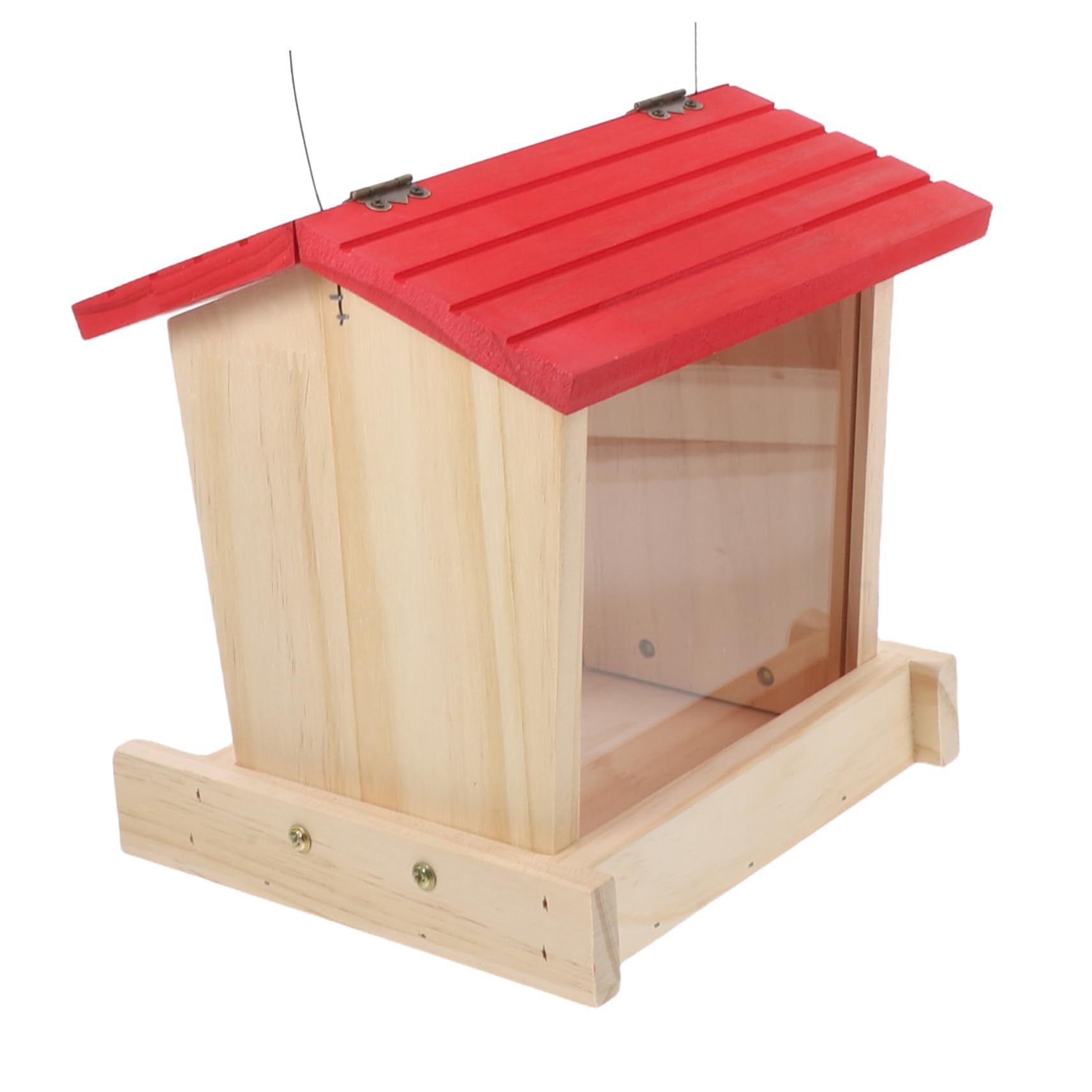 Happyyami Mangiatoia per Uccelli in Legno Sospesa Mangiatoia per Uccelli Selvatici Design Utilizzo in Tutte le Stagioni Installazione Semplice per Spazi Esterni e Balconi