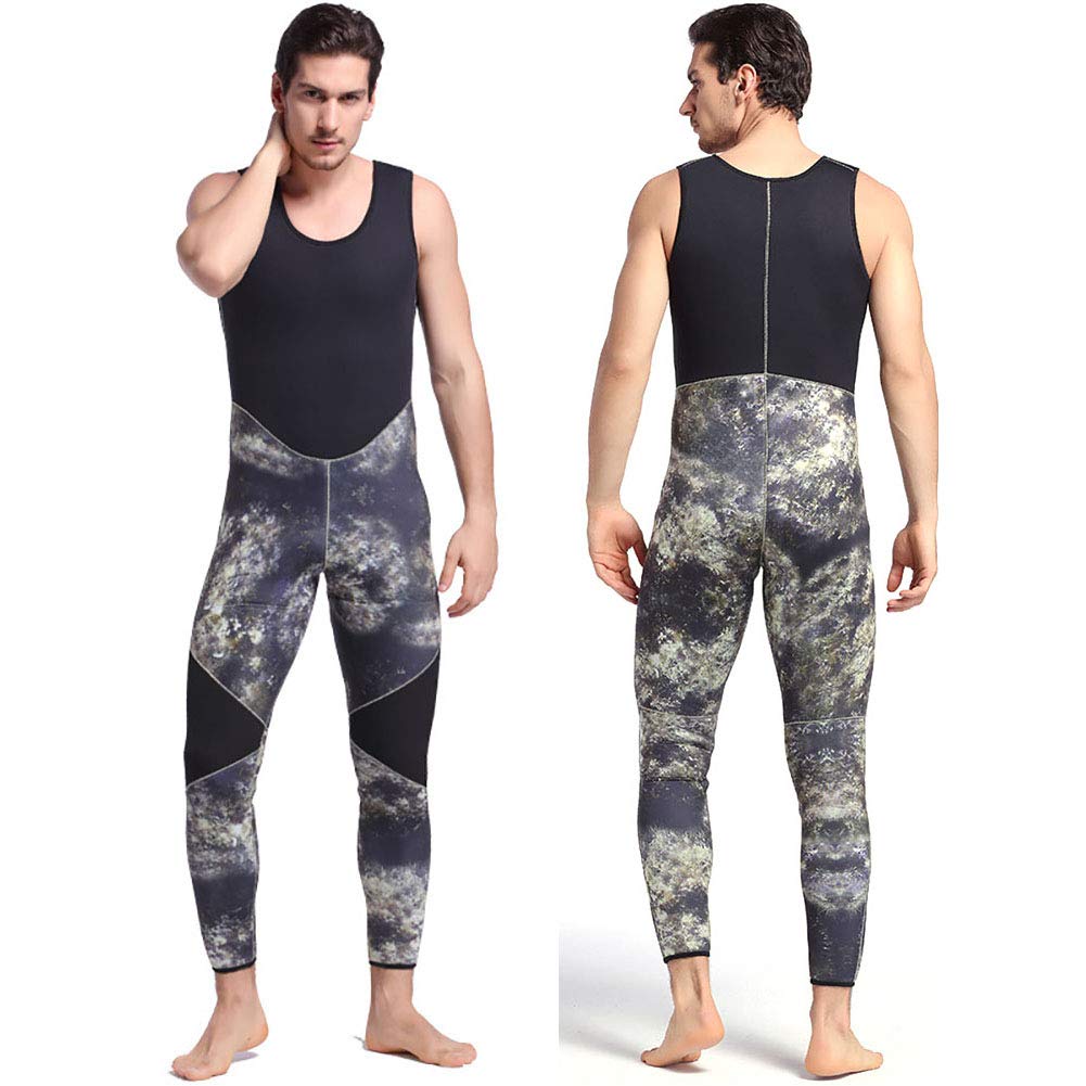 3 MM Traje De Neopreno De 2 Piezas Traje De Buceo con Escafandra para El Tamaño De Los Hombres De Pesca Submarina Surf Snorkel Plus con Capucha