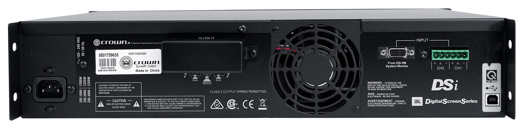 AMCRON アムクロン DSI2000 パワー アンプ DSi2000 | 日本音響ネットショップ < そこまでやる価 >