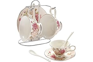 Porcelain Tea Cup and Saucer Set of 2