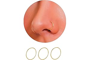 14K Gold Nose Ring Hoop for Women