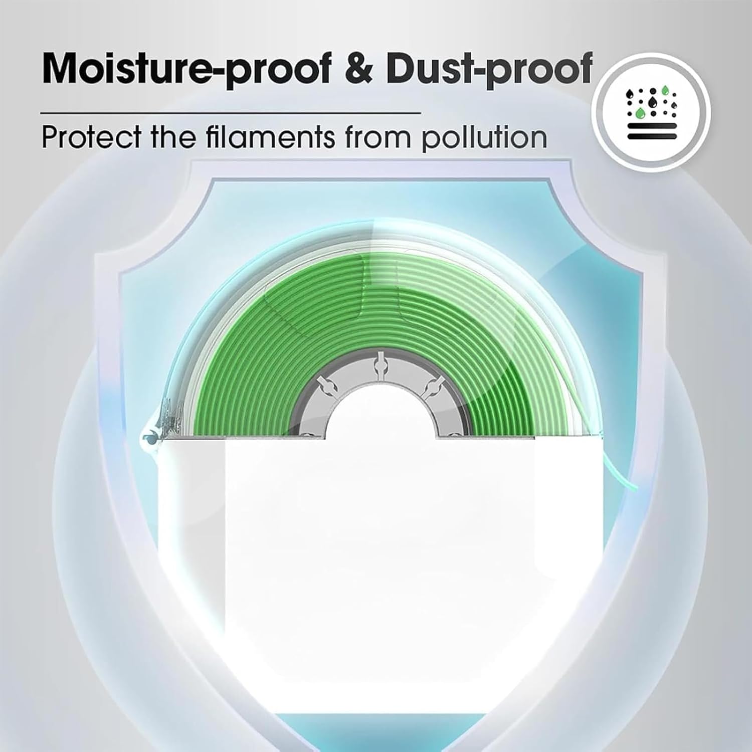 3D Printing Storage Dry Box, 48W Filament Dryer, Maximum Reel Capacity 200x73mm,with Adjustable 3-Speed Temperature, Compatible with 1.75 2.85 3.00mm, for Home Handmade Room