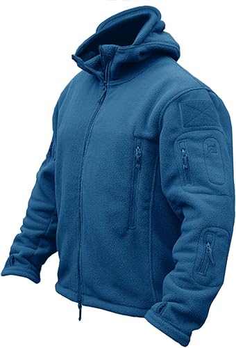 Miniatura 8 de CRYSULLY - Chaquetas tácticas militares deportivas de hombre, abrigos de forro polar con capucha, chaquetas de aventura al aire libre