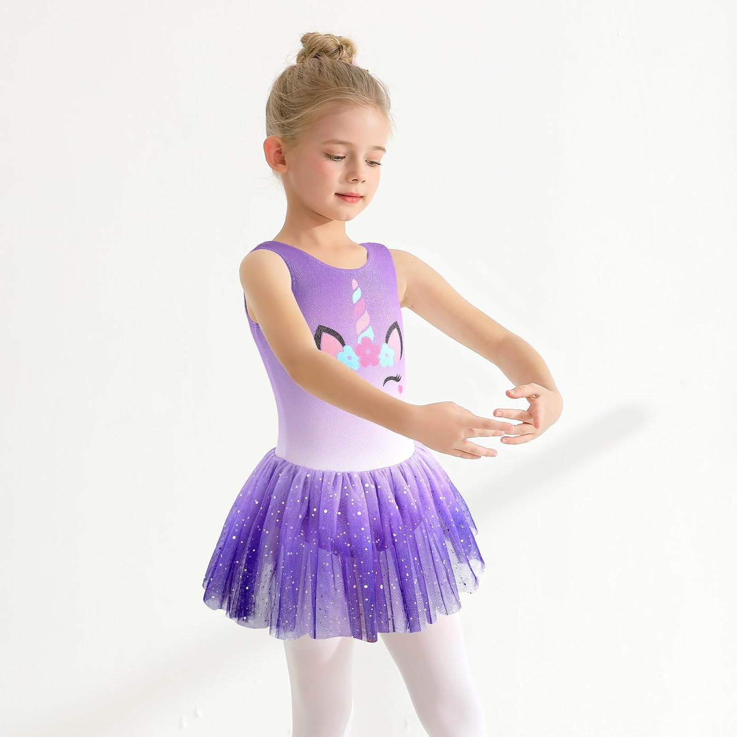 Dance Leotard for Girls Toddler Gymnastics Ballet Dress Dance Outfits for Girls 2-9 Years - Image 4