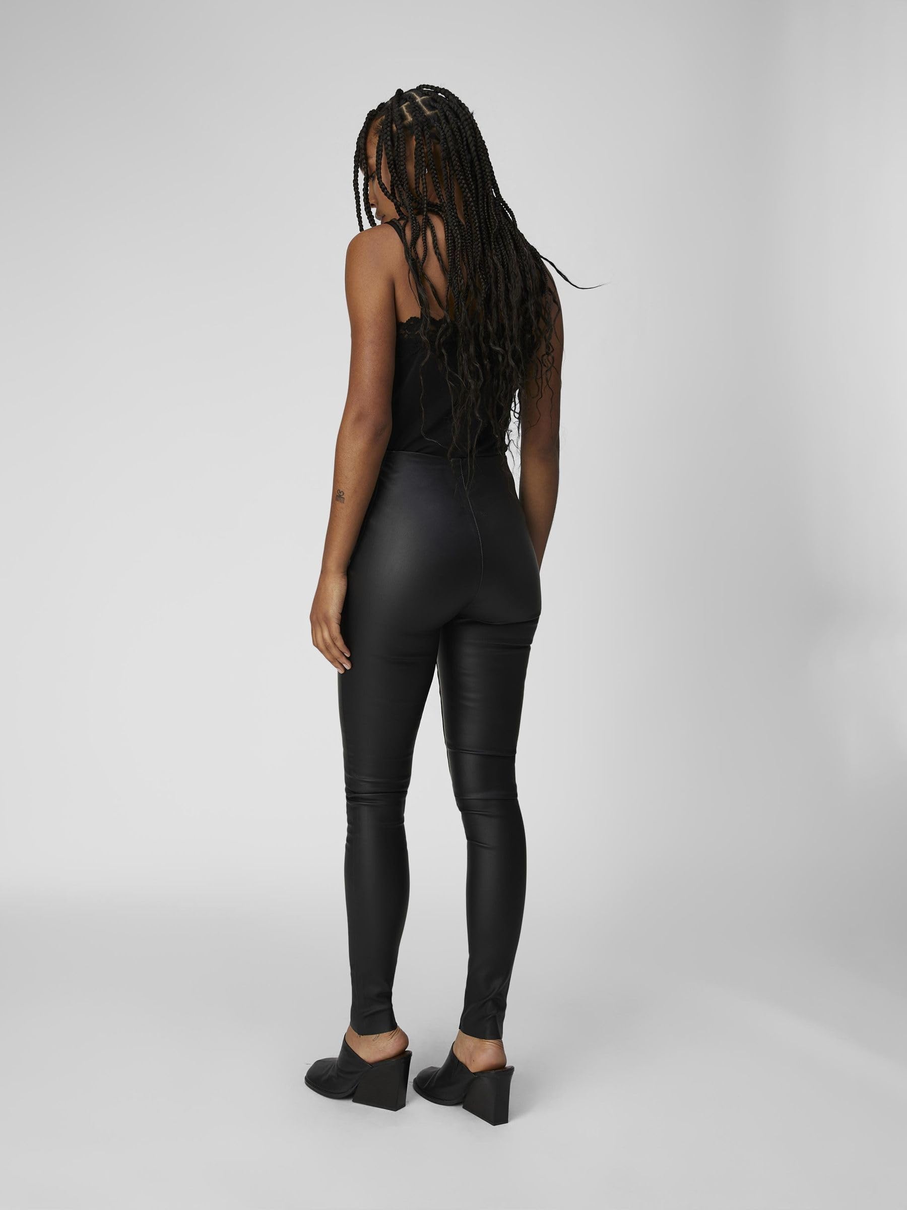 Object Objbelle Mw Coated Legginsy Noos - Leginsy Kobiety