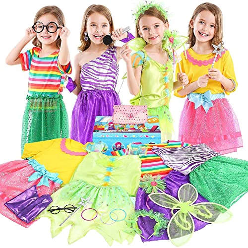 Teuevayl Boys Muscle Chest Dress Up Costumes Trunk & Little Girl Dress Up Trunk Set Bundle #TOP2