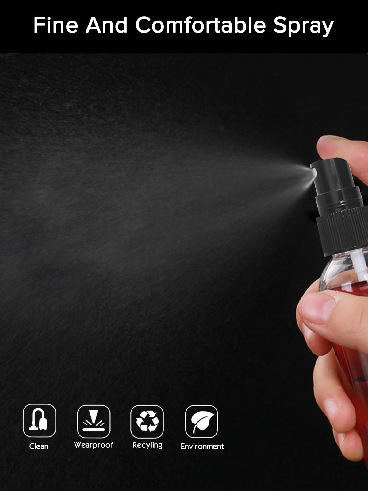 3 Pezzi 50ml Flaconi spray, Bottiglie Spray da Trasparente Bomboletta
