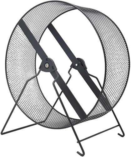 ハムスター 回し車 ハムスター回し車 ムーンライト ホイール サイレントホイール ペットトレッドミルハムスターランニングスピナーエクササイズホイールペットジョギングエクササイズ玩具フラット走りやすい置き型 デグー ハリネズミ チンチラ 小動物に対応 (ブラ