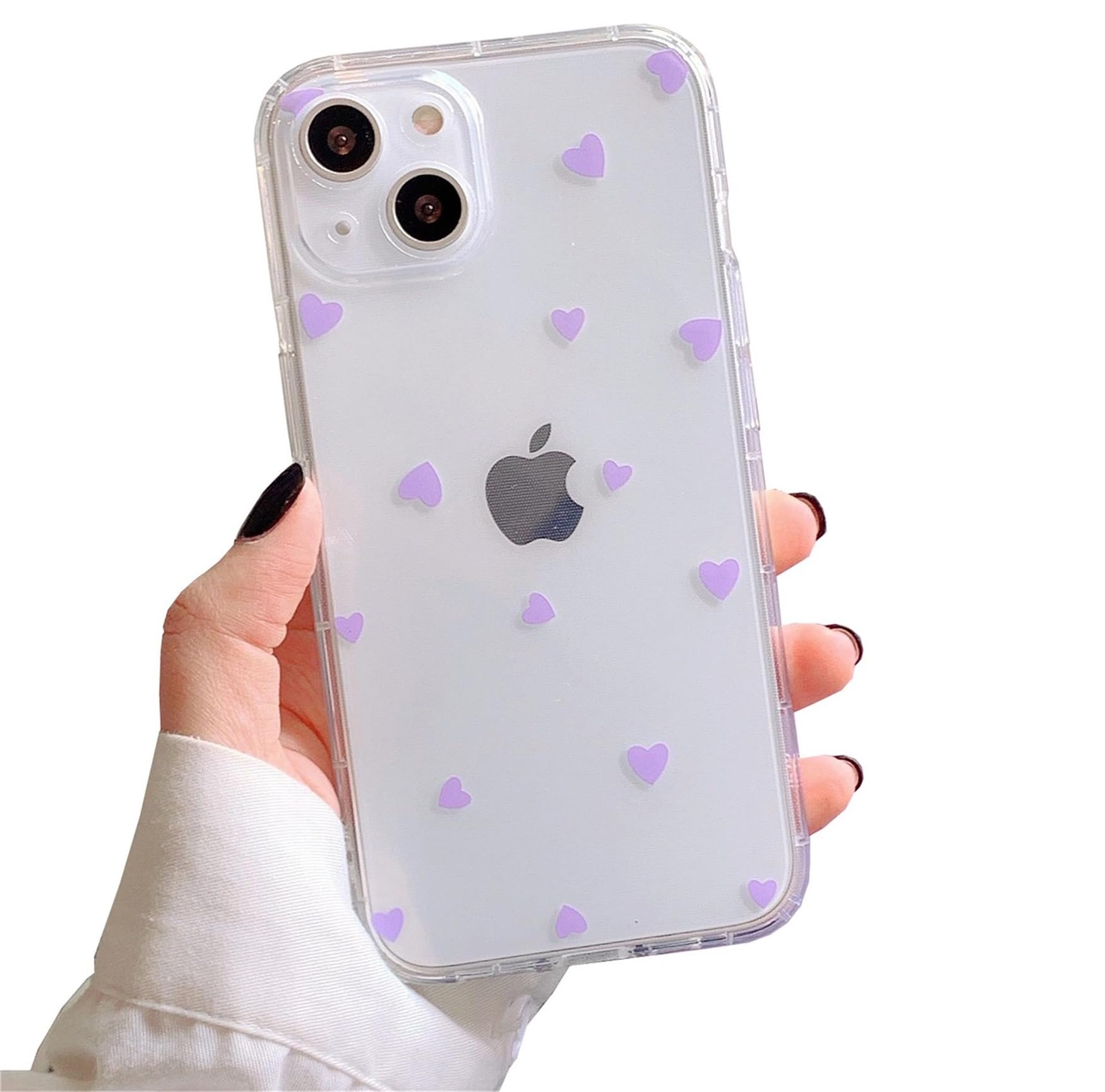 Einaily Hülle für iPhone 16 Pro Max Case Crystal Clear Handyhülle Mode Chic Muster Ultra Dünn TPU Silikon Herz Bumper Stoßfest Kratzfest Schutzhülle für iPhone 16 Pro Max Slim Cover