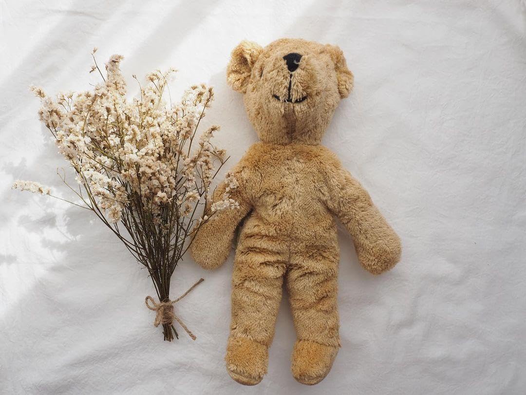 Senger Naturwelt großer Schlenker-Bär, Beige I Kuscheltier aus GOTS-zertifizierten Materialien I Naturnahes Design für Spielspaß und Dekoration