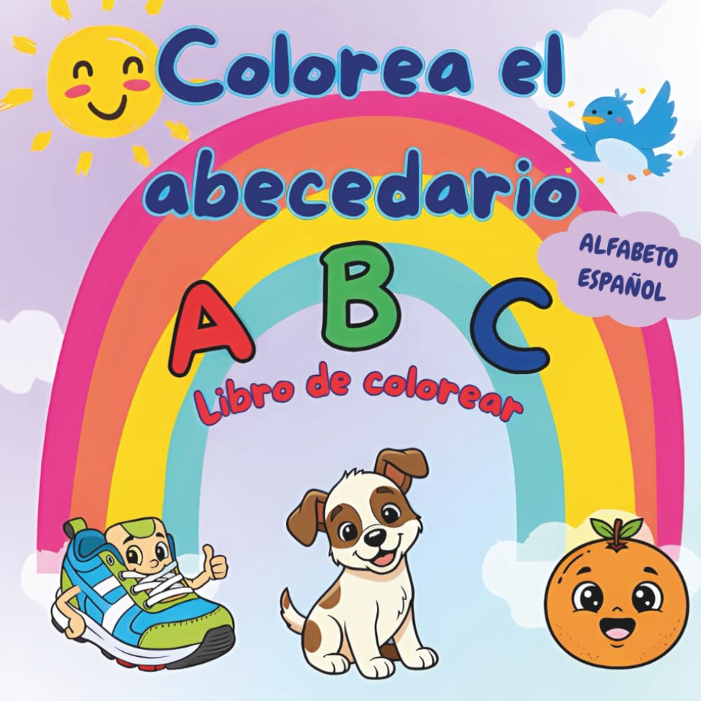 Colorea el abecedario Libro de colorear.: Alfabeto español