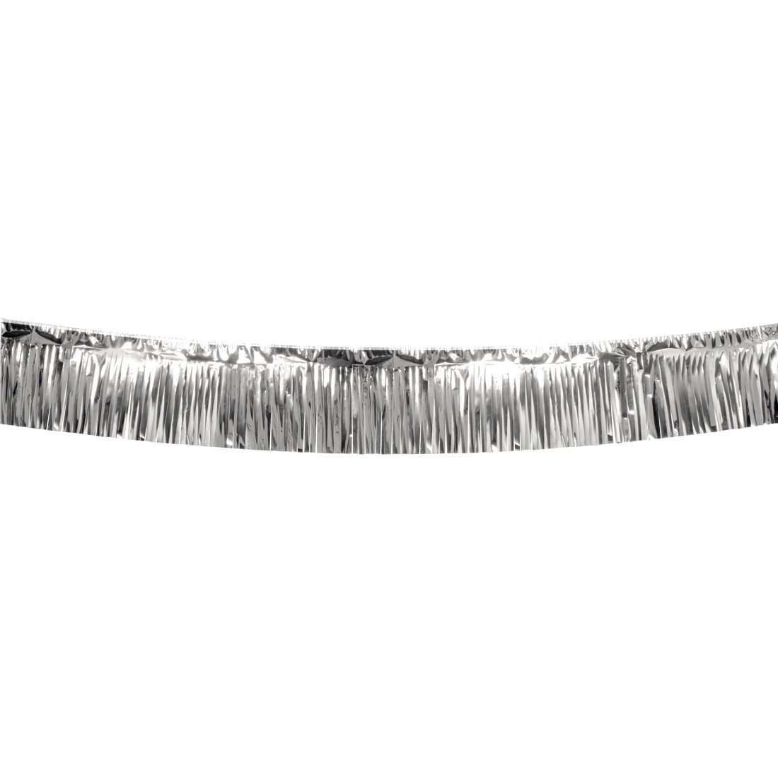 Festone Con Frange Per Nozze D'Argento – 6 Metri Di Ghirlanda Argento Metallico In PVC – Festa San Silvestro, Giubileo