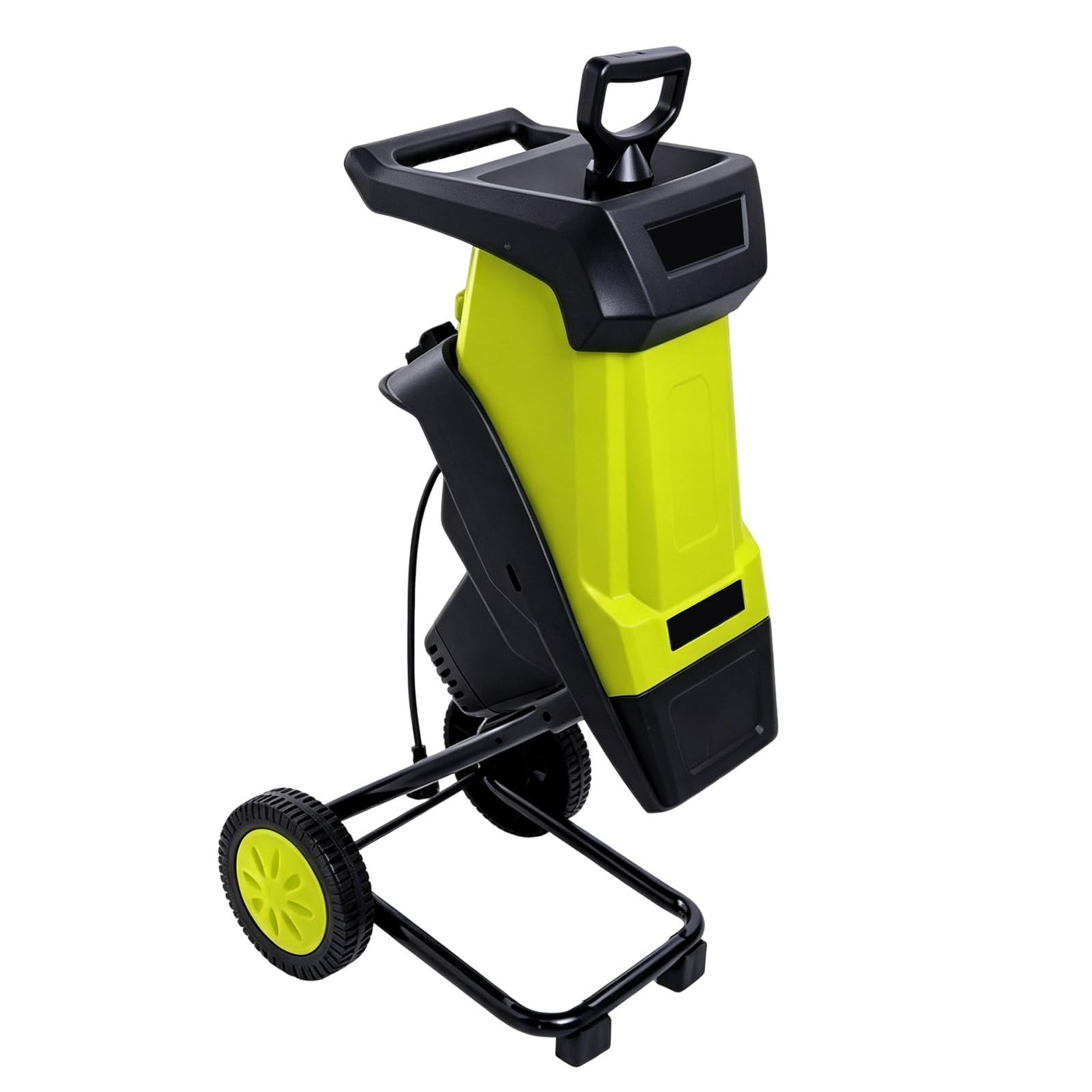 Biotrituratore Elettrico Rapido con Doppia Lama e Ruote | Biotrituratore Elettrico 2400W Doppia Lama e Protezione da Sovraccarico per Cura del Prato e Siepi(Yellow,110V)
