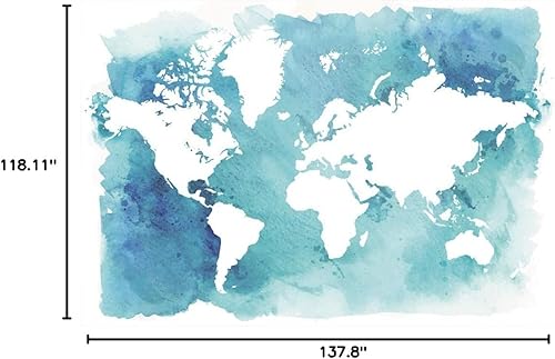 Miniatura 9 de Baocicco Telón de fondo de mapa marino de 10 x 6.5 pies, fondo de pantalla de mapa del mundo, fondo de pantalla, decoración de fiesta de cumpleaños