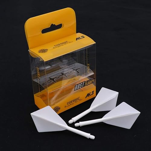 Miniatura 6 de CUESOUL ROST - Eje de dardos y vuelos integrados medianos, forma de diamante, juego de 3