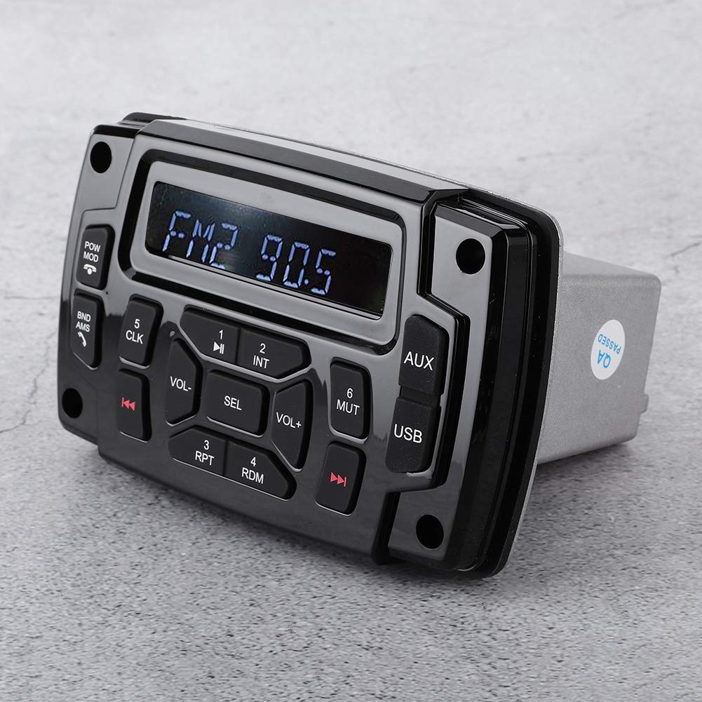 EBTOOLS Odtwarzacz MP3 do łodzi, odtwarzacz MP3 12 V Bluetooth FM AM odbiornik stereo IP66 wodoodporne akcesoria do łodzi morskiej