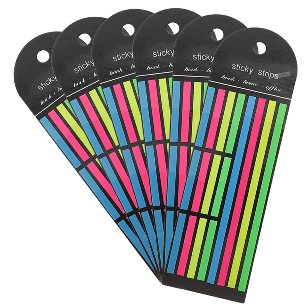 TEHAUX 24piezas Pestañas Adhesivas Transparentes Tiras De Coloridas Para Lectura Notas y Organización Libros y Cuadernos