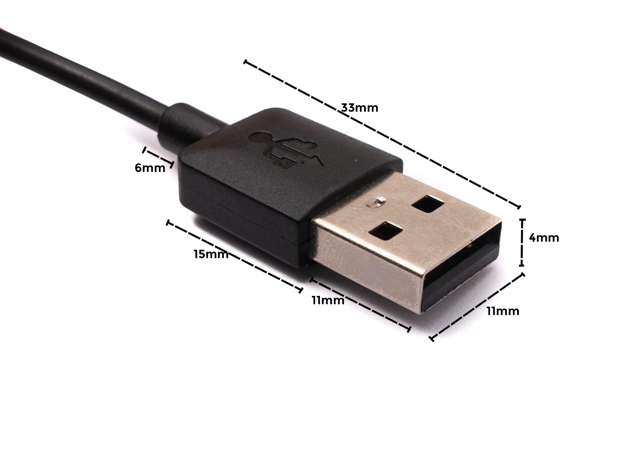 SYSTEM-S Kabel USB 2.0 100 cm kabel do ładowania do Garmin Venu 1 2 2S SQ Lily Smartwatch czarny
