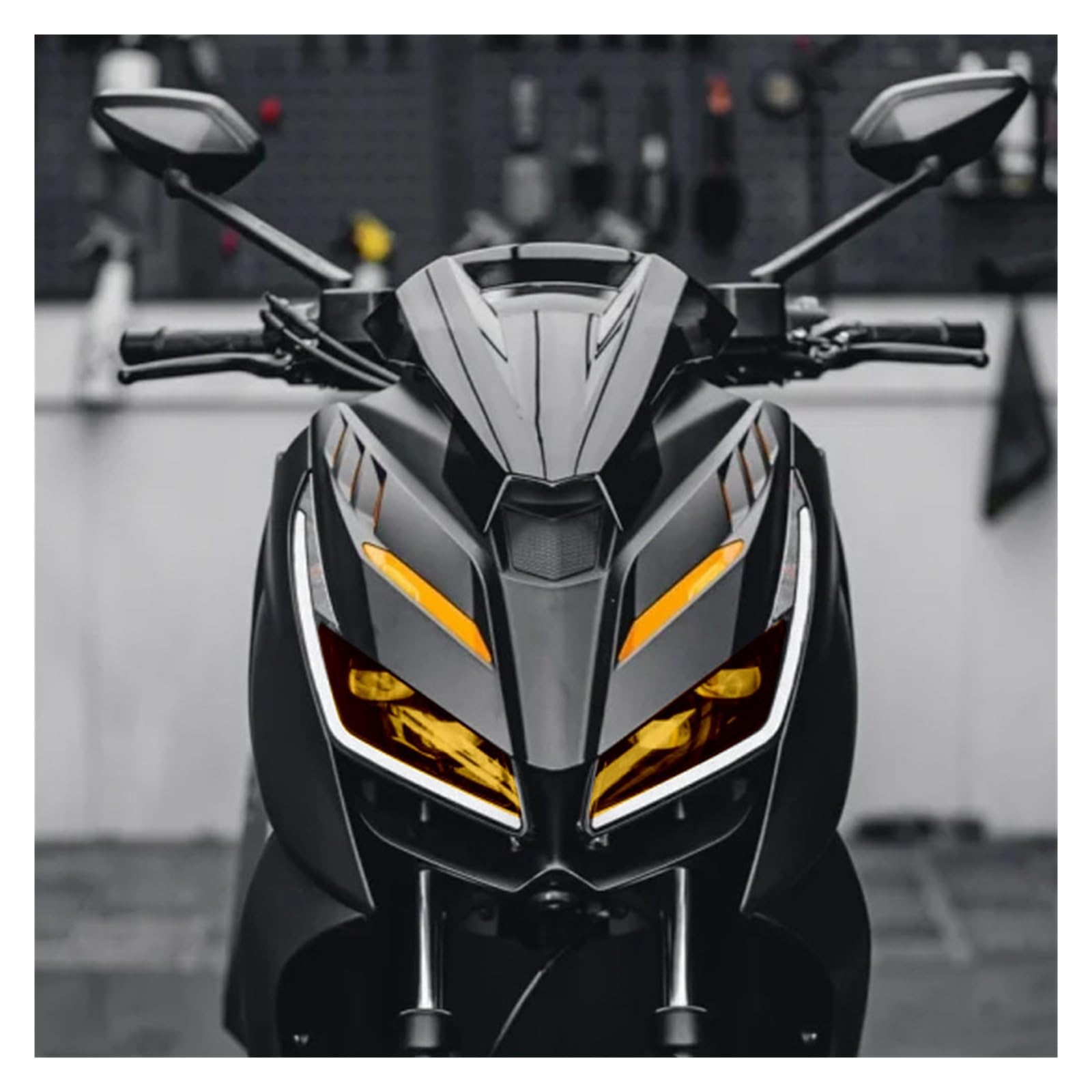 osłona reflektora motocykl Dla ZONTES 150D 350D 368D Motocykl Zmodyfikowana Osłona Reflektora, Folia Ochronna Zmieniająca Kolor, Soczewka Reflektora metalowy retro grill(Gray)