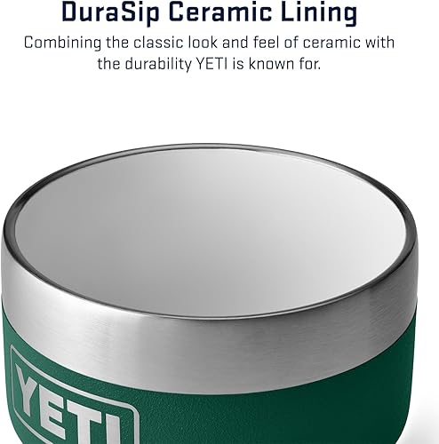 Vista 27 de YETI Rambler - Vaso apilable de acero inoxidable con aislamiento al vacío, vaso para expreso/café, capacidad de 4 onzas, paquete de 2 unidades Blanco