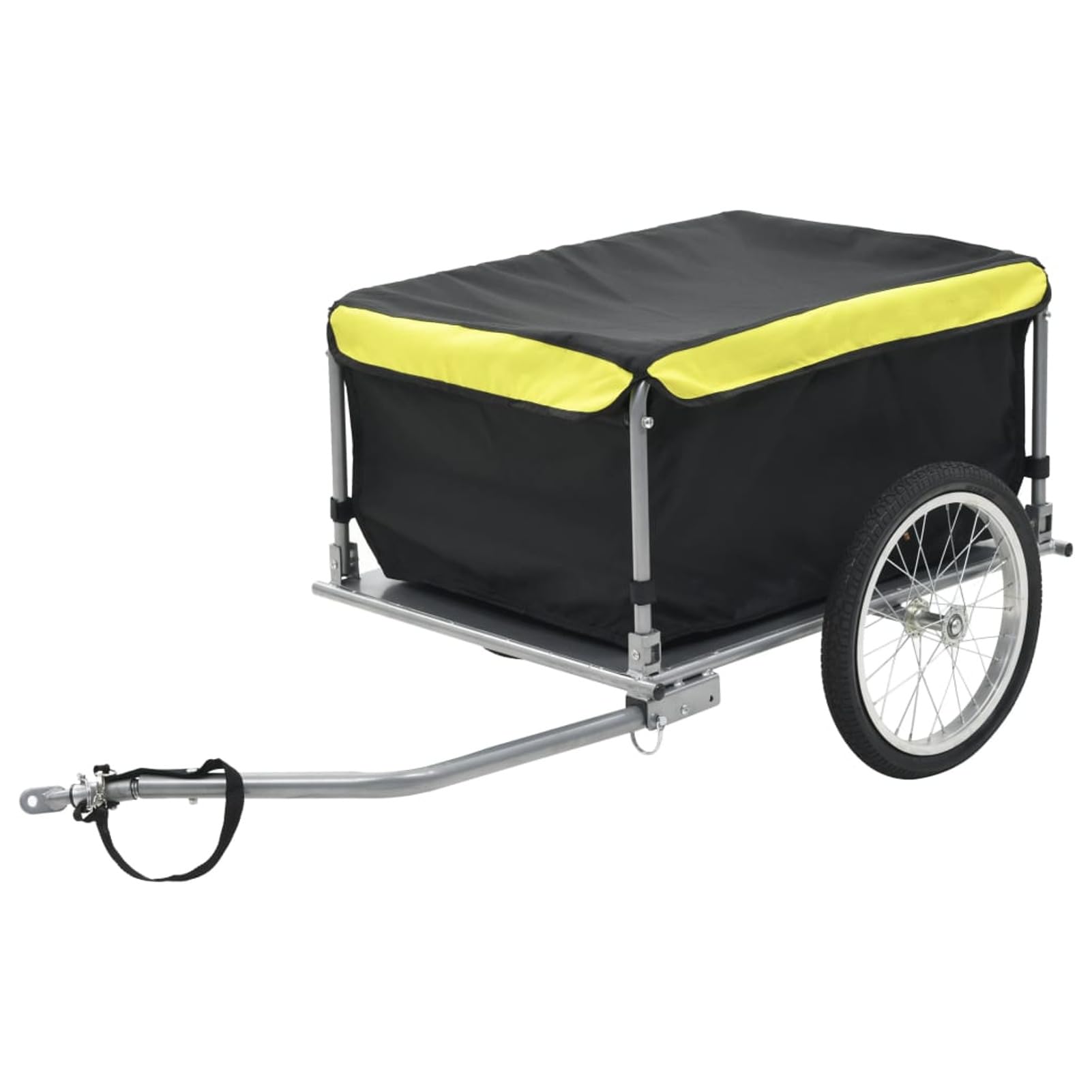 Kavolet Remolque de bicicleta 136 x 72 x 58 cm hasta 65 kg, remolque de carga para bicicleta, barra de tracción plegable, caja de transporte para compras, vacaciones, paseos en bicicleta