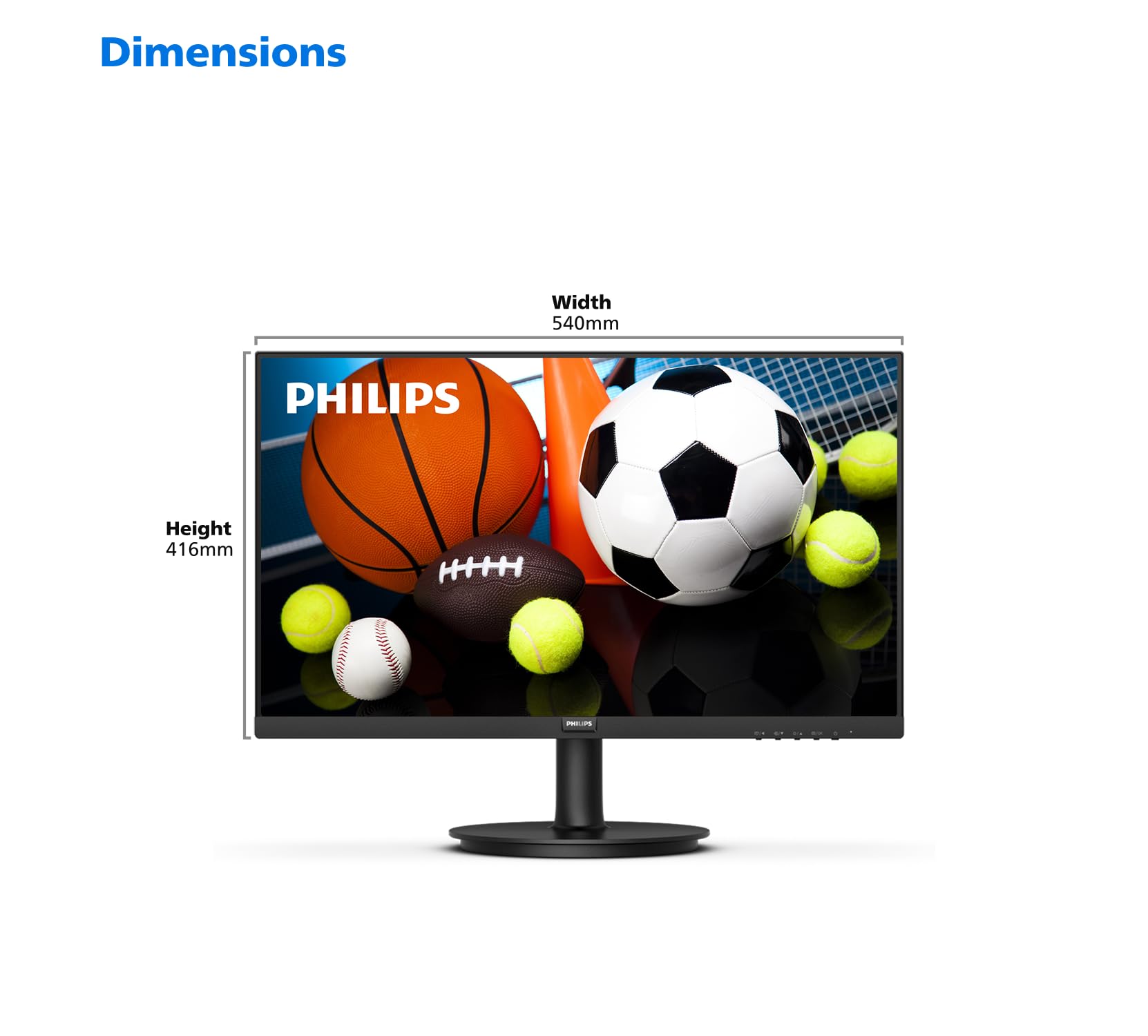 Philips 241V8LBS 24" LED FHD HDMI VGA Monitor 4 Year Manufacturer Warranty - 24' — view 8