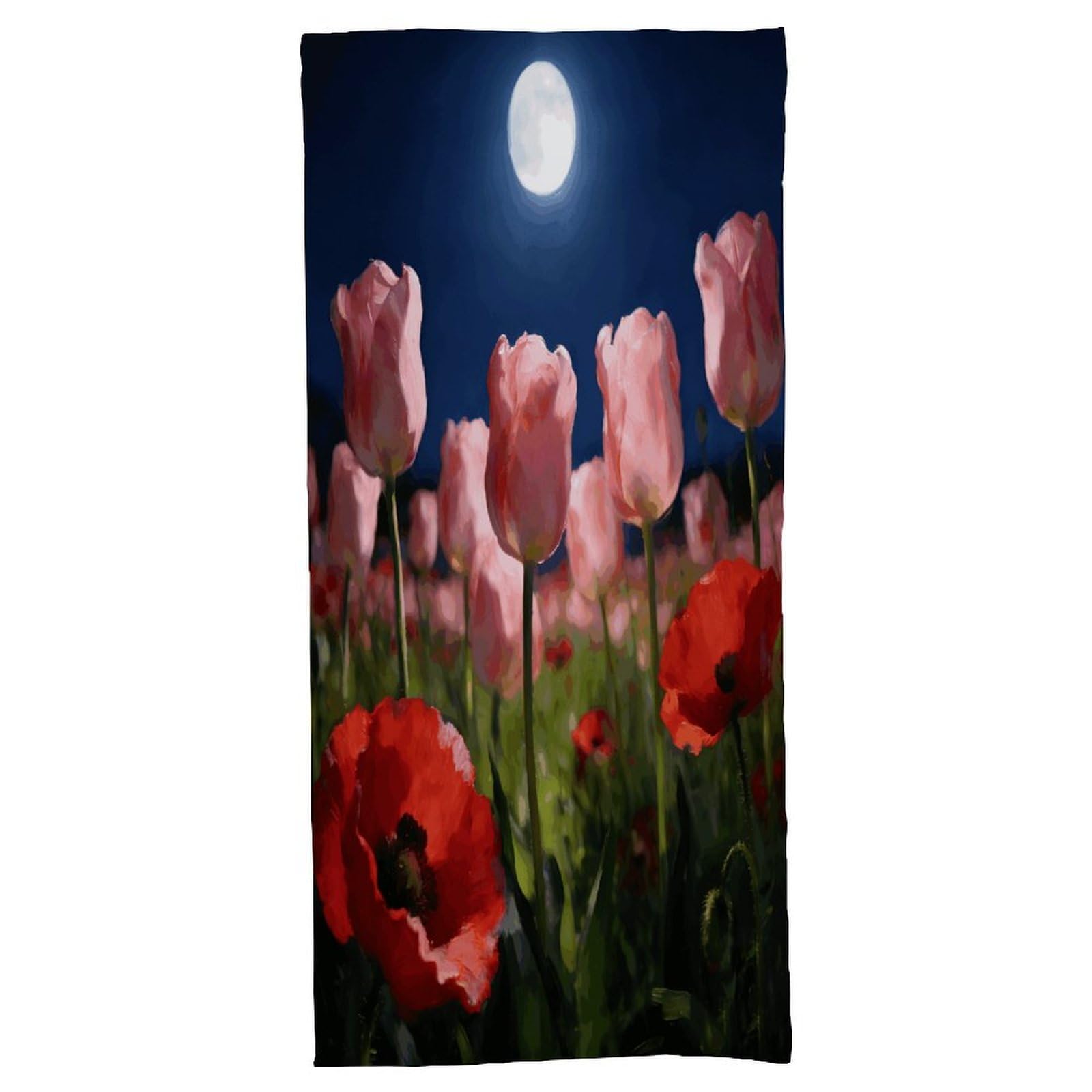 Fodpand Style Moonlight Bathing In The Flower Field Bath Towel, Highly Absorbent & Quick Drying Beach Towel, Compact & Lightweight Pool Towel For Bathroom, Beach, Pool, Gym, Spa, And Hotel Use