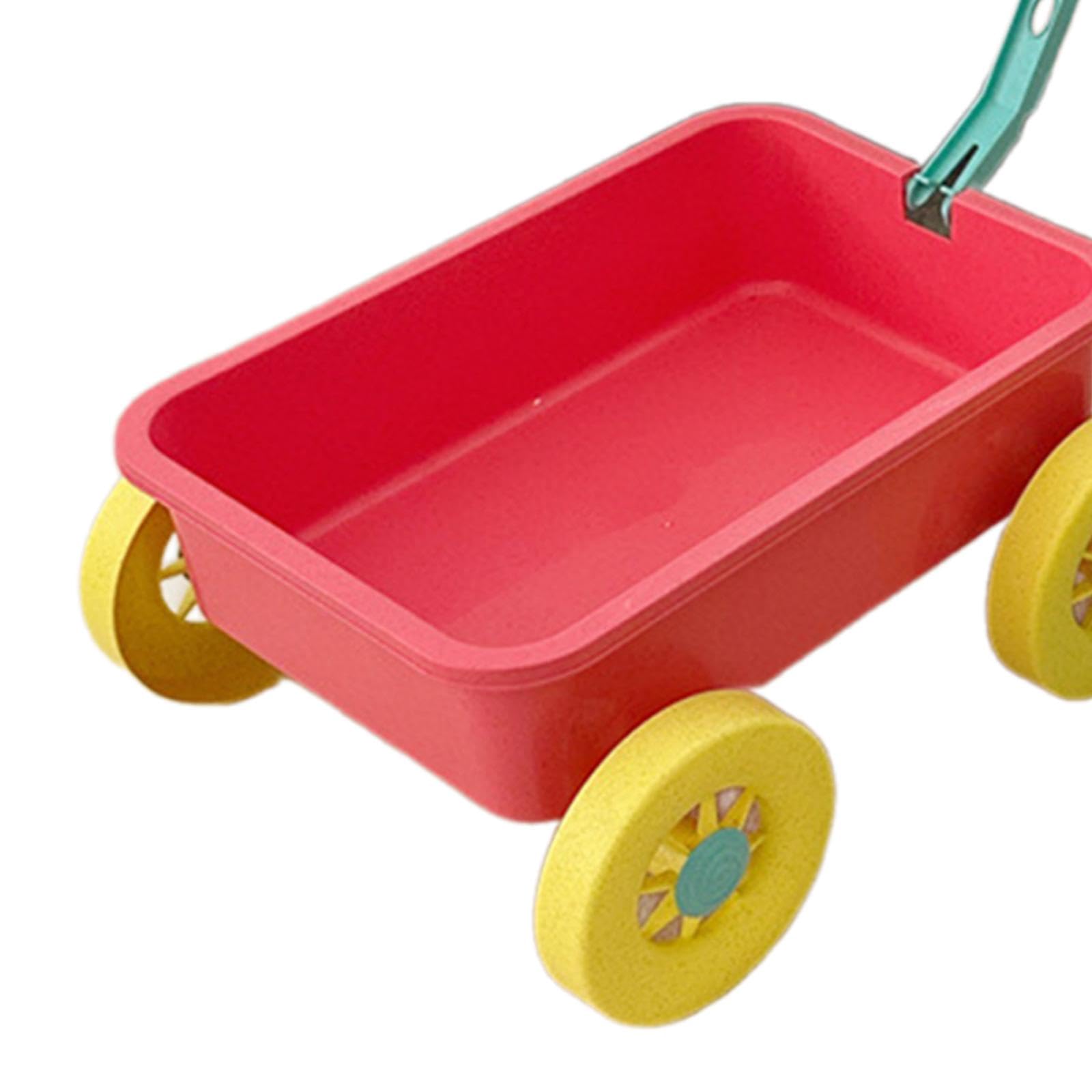 Sharplace Ruota da Sabbia con Secchiello per L'acqua, Carrello per Bambini con Ruote, Giocattolo Educativo, Giocattolo da Spiaggia per Bambini, Piccolo Carr, Rosa