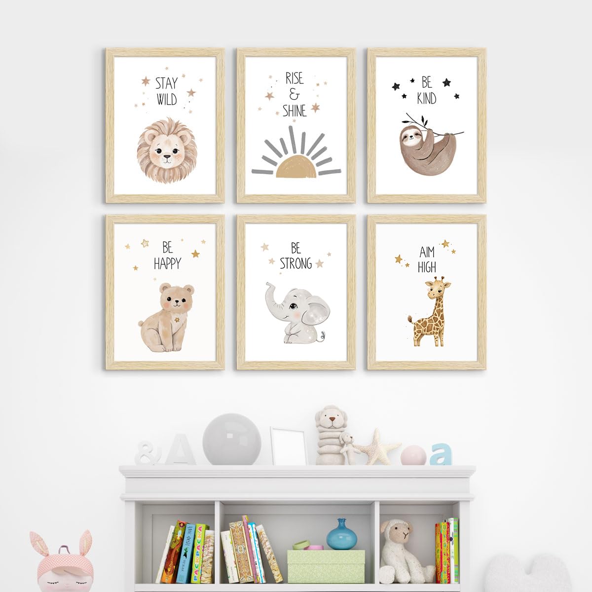 Cute Animal Wall Art - Set of 4 Kids Paintings -11 Cute Animal Wall Art - Set of 4 Kids Paintings -11