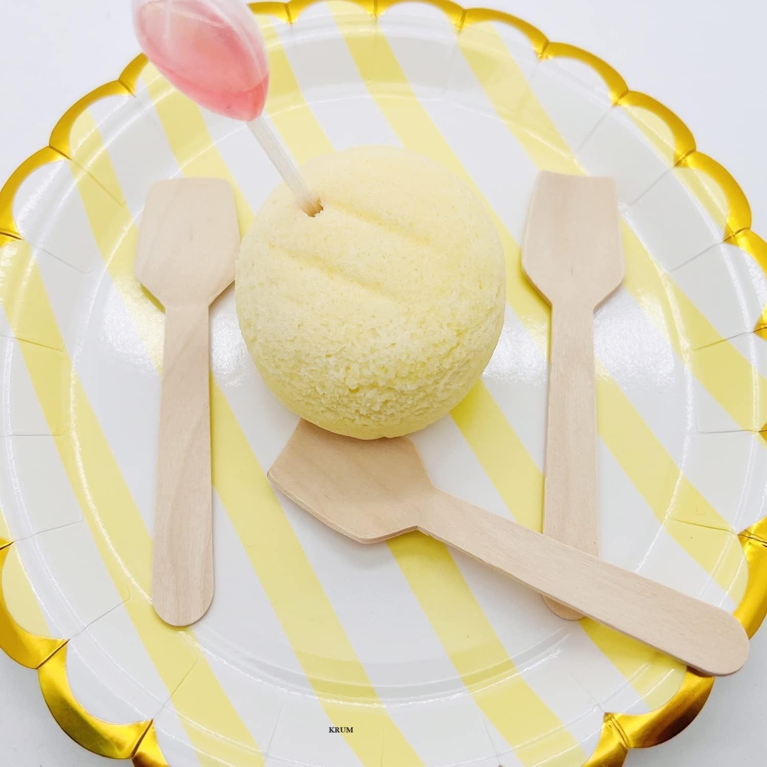 V4L Cuillère à glace en bois - Lot de 500